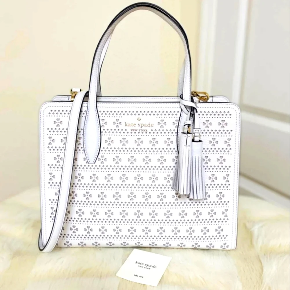 Kate Spade White Medium Purse(purchased from Kate Spade w/o tags) - Picture 1 of 7